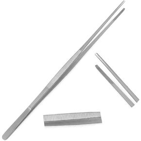 (HUGE JUMBO AQUARIUM AQUA TWEEZERS) THUMB DRESSING FORCEPS SERRATED 24" LONG (DDP BRAND)