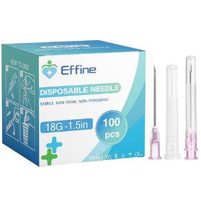 100Pack 23 Gauge 1 inch Needle, Lab Dispensing Accessories, Measurement, Refilling Inks