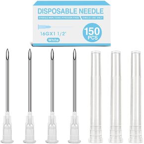 150 Pack 18 Ga 1 Inch Luer Lock,Lab Accessories, Industrial Dispensing Accessories, Individually Packaged