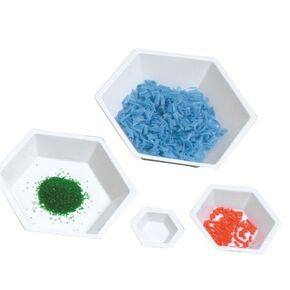 Heathrow Scientific Hexagonal Weigh Boats, Small-Sized (6 mL Capacity), Anti-Static, White, Pack of 500