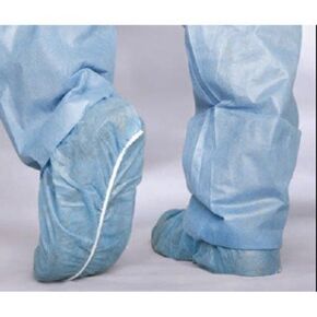 Medline CRI2000 Boundary Shoe Covers, Spunbond, Latex Free, Regular/Large, Blue (Pack of 300)