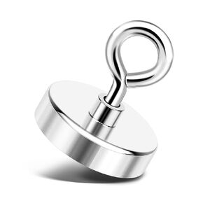 DIYMAG Strong Neodymium Fishing Magnets, 300 lbs(136 KG) Pulling Rare Earth Magnet High Power with Handle Diameter 1.97 inch(50mm) for Retrieving in River and Magnetic Fishing