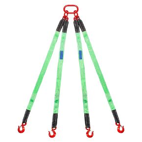QWORK 10Ft Chain Sling, 6600lbs Sling Chain, 3T Chain Hoist, with 4 Legs Grab Hook and Adjuster, G80 Alloy Steel Engine Lift Chain Link Eye Hook Complete Rigging for Safe Towing and Handling of Cargo