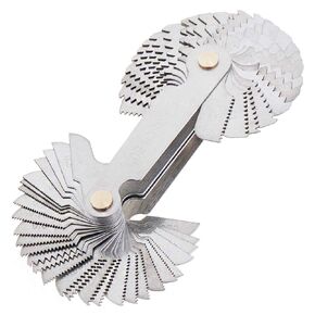 Metric & Imperial & US Screw Gauge SAE Whitworth 55 Degree & Metric 60 Degree & & US 60 Degree Thread Pitch Gauge for Industrial Measurement