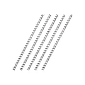uxcell 4mm x 300mm 304 Stainless Steel Solid Round Rod for DIY Craft - 5pcs