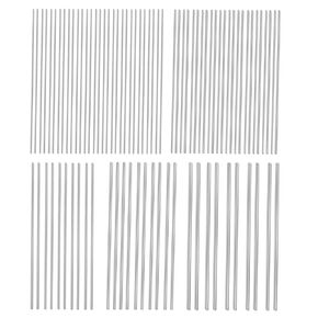 80PCS Stainless Steel Rods 40cm, 5 Diameters 1mm 1.5mm 2mm 2.5mm 3mm Stainless Steel Round Solid Metal Rod for DIY Craft