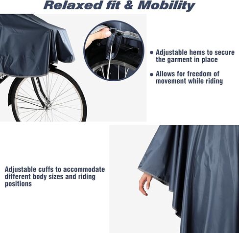 معطف مطر مضاد للماء من Anyoo، قبعات مطر للدراجة خفيفة الوزن وصغيرة الحجم وقابلة لإعادة الاستخدام للبالغين in Kuwait