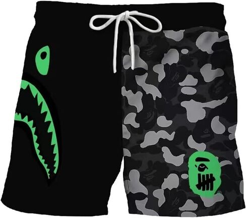 بنطال رياضي من Shark Camo للجنسين، شورت كاجوال، شورت للشاطئ، سروال سباحة in Kuwait
