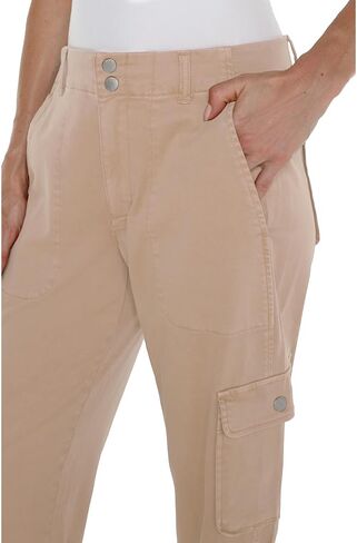 Liverpool Women's Utility Mid Rise Crop with Tab Hem and Cargo Pockets Soft Twill in Saudi Arabia