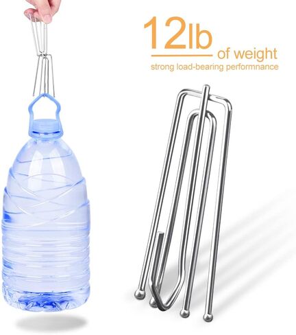 خطافات ستائر مطوية، Sopito 60 قطعة من خطافات ستائر مطوية من الفولاذ المقاوم للصدأ 4 شوكات خطافات ستائر لباب النافذة وستارة الحمام in Kuwait