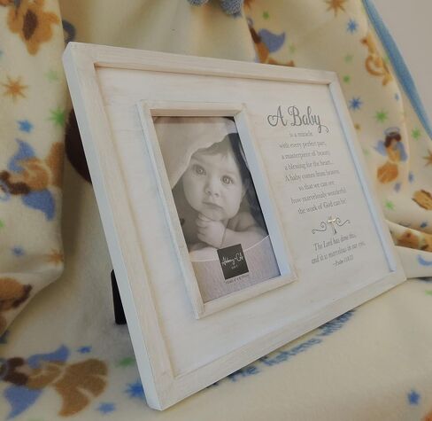 Cathedral Art Abbey & CA Gift Baby is a Miracle Frame W/Silver Cross & Easel & Hanger in Saudi Arabia