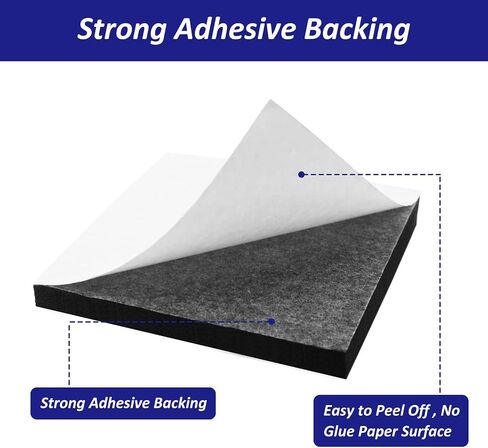 Foam Padding Sheets with Adhesive Backing - 1/4" Thick Self Stick Neoprene Insulation Foam,1/4 Inch Thick X 4 Inch Long X 4 Inch Wide (4, 1/4Inch x 4Inch x 4Inch) in Kuwait