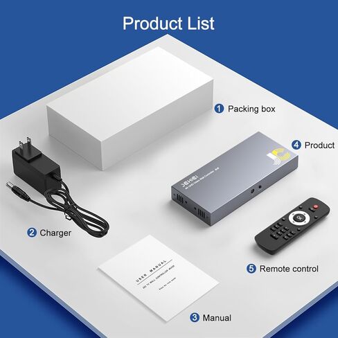 HDMI Video Wall Controller 2X2,4K x 2K HD Display,180 Degree Rotate, 8 Splicing Modes 2x2,1x2,1x3,1x4,2x1,3x1,4x1, Input 4K and Output 1080P, Streaming Media Video Device in Kuwait