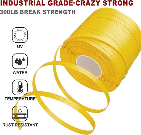 تغليف شديد التحمل 1/2 بوصة × 1000 بوصة من مادة البولي بروبيلين (PP) مع مجموعة صندوق التوزيع الذاتي - ربط البليت من الدرجة الصناعية، قوة كسر 300 رطل in Kuwait