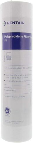 Pentair Pentek P25 Sediment Water Filter, 10-Inch, Under Sink Spun-Bonded Polypropylene Replacement Cartridge, 10" x 2.5", 25 Micron,White in Kuwait