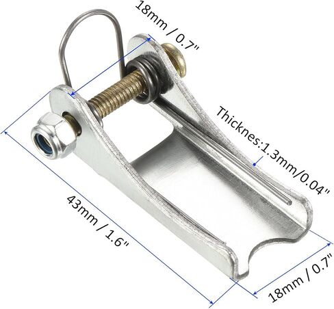 طقم مزلاج أمان الخطاف - استبدال وصلة وصلة الاستقبال بخطاف الانزلاق Clevis ينطبق على مقطورة/رافعة خطاف السحب (طول 1.6 بوصة، فضي) in Kuwait