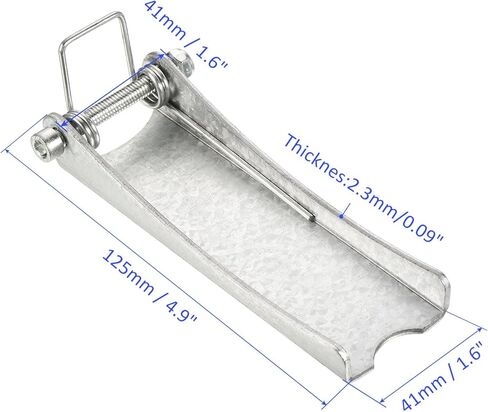 طقم مزلاج أمان مكون من قطعتين - استبدال وصلة ربط جهاز الاستقبال بخطاف منزلق من Clevis ينطبق على مقطورة/رافعة خطاف السحب (طول 4.9 بوصة، فضي) in Kuwait