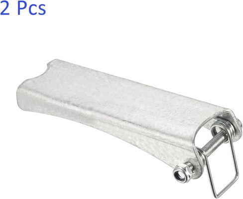 طقم مزلاج أمان مكون من قطعتين - استبدال وصلة ربط جهاز الاستقبال بخطاف منزلق من Clevis ينطبق على مقطورة/رافعة خطاف السحب (طول 4.9 بوصة، فضي) in Kuwait