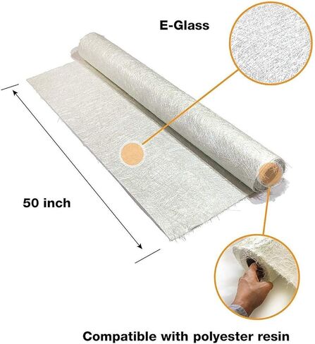 قماش من الألياف الزجاجية المقطعة (1.5 أونصة، 50 بوصة × 10 ياردة) in Kuwait