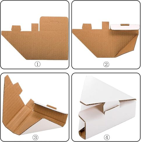 AVLA 150 حزمة من واقيات الزوايا من الورق المقوى، واقي زوايا الشحن لإطار الصورة، حواف تغليف الورق المقوى للوحات، زوايا تعبئة الورق المقوى للفن المتحرك، سهلة التجميع، تناسب 1 بوصة in Kuwait