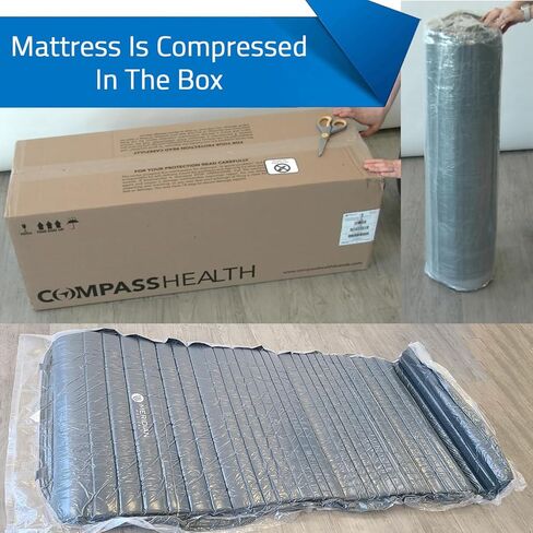 مرتبة سرير مستشفى طبية من روسكو للسرير الطبي، مقاس 80 بوصة × 35 بوصة، إسفنجية، مقاومة للماء، غطاء من النايلون، غير قابلة للانزلاق، حد وزن 350 رطل in Kuwait