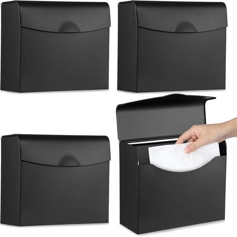 وعاء مناديل صحية من زونون، حامل سدادة مثبت على الحائط من الفولاذ المقاوم للصدأ، صناديق صحية للتخلص من المناديل الصحية للحمام الخالي من الرائحة (قطعة واحدة) in Kuwait