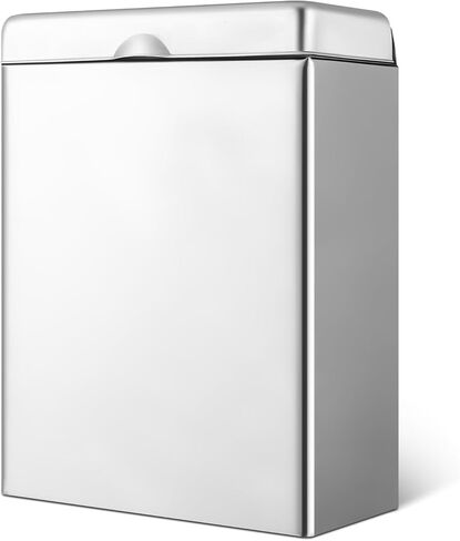 4 قطع من أوعية المناديل الصحية، صندوق التخلص من السدادات المثبت على الحائط، صناديق التخلص من المناديل الصحية المصنوعة من الفولاذ المقاوم للصدأ للمنزل والمكتب والحمامات العامة (لون طبيعي) in Kuwait