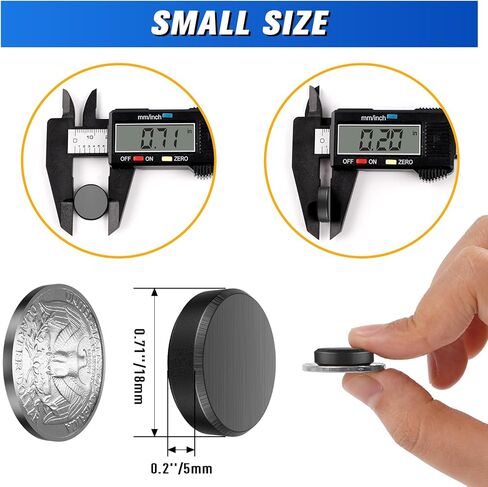 50Pcs Small Magnets for Crafts with Adhesive Backing Ceramic Magnets Round Disc Magnets, Strong Magnets Perfect for Button DIY Tiny Magnet Craft Hobbies, Science Projects（0.71'' D x 0.2''H) in Kuwait