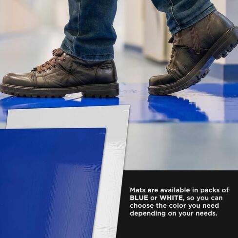 Master Elite Sticky Tacky Adhesive Cleanroom Floor Mats, 24" x 36", 4 Packs of 30 White Sheets Each - for Laboratory, Paint Spray Booth, Construction Sites - Trap Remove Dirt, Shoe & Pet Debris in Saudi Arabia