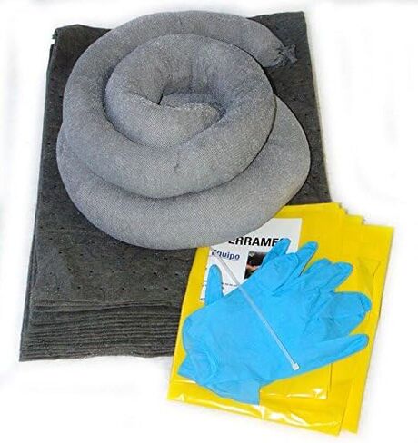 حزمة مريحة لامتصاص الانسكابات، طقم انسكابات سعة 5 جالون و100 وسادة شديدة التحمل in Kuwait