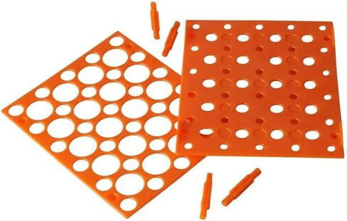 Plastic Test Tube Holder Rack for 5ml/10ml/15ml Tubes, Detachable,Holes 50(Blue Single) in Saudi Arabia
