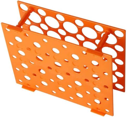 Plastic Test Tube Holder Rack for 5ml/10ml/15ml Tubes, Detachable,Holes 50(Blue Single) in Saudi Arabia