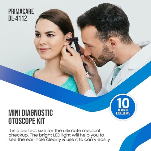 طقم منظار الأذن التشخيصي الصغير PrimaCare DL-4112 مع ضوء أذن LED عالي الدقة in Saudi Arabia