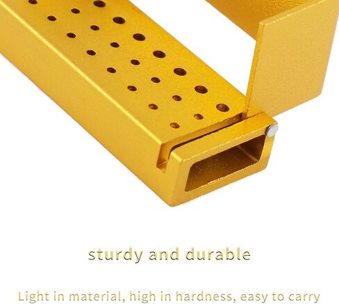 Annhua Dental Bur Block Holder with Cover, 30 Holes Bur Blocks Disinfection Case Autoclavable Opening Box Organizer for Dentist, Dental Lab - Aluminum - Purple in Saudi Arabia