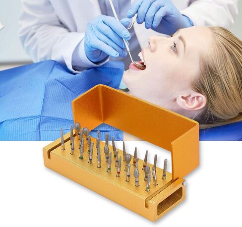 Annhua Dental Bur Block Holder with Cover, 30 Holes Bur Blocks Disinfection Case Autoclavable Opening Box Organizer for Dentist, Dental Lab - Aluminum - Purple in Saudi Arabia
