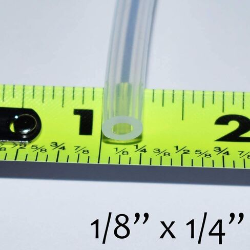Pure Silicone Tubing - 1/8" ID x 1/4" OD - High Temp Kink-free Hose Tube 500F (10 Feet) in Saudi Arabia