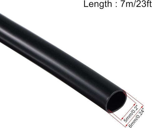 أنابيب تسخير الأسلاك البلاستيكية الشفافة من uxcell، كم معرف 4 مم بطول 23 قدمًا لحماية سلك تغليف الأسلاك in Kuwait