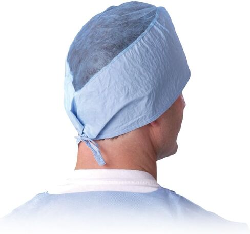 أغطية أحذية Medline NON28752 غير قابلة للانزلاق من سلسلة Spunbond، خالية من اللاتكس، أزرق (عبوة من 200 قطعة) in Kuwait