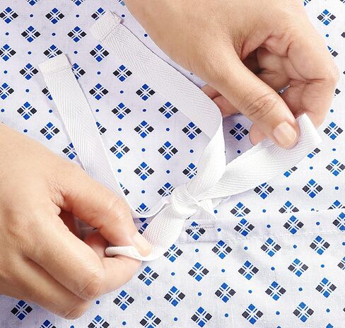 ثوب جديد للمريض للجنسين - مزيج قطن ممتاز - نسيج ناعم ومريح - ربطة أمامية خلفية - يناسب بسهولة مقاس يصل إلى 2XL - ثوب مستشفى متعدد الأغراض للرجال والنساء - قابل لإعادة الاستخدام وقابل للغسل - عبوتان in Kuwait