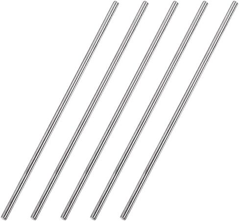 uxcell 3mm x 100mm 304 Stainless Steel Solid Round Rod for DIY Craft - 5pcs in Kuwait