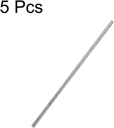 uxcell 3mm x 100mm 304 Stainless Steel Solid Round Rod for DIY Craft - 5pcs in Kuwait
