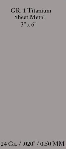 التيتانيوم الصفائح المعدنية غرام. واحد / 24 جيجا 3 × 6 بوصة in Kuwait