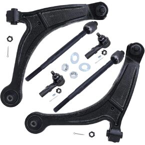 Detroit Axle - Front 6pc Control Arms Kit for 06-14 Honda Ridgeline ، 2 Lower Control Arms 4 INNER & OUTER TIE ROD نهايات 2006 2007 2008 2008 2010 2012 2013 2014 استبدال in Saudi Arabia