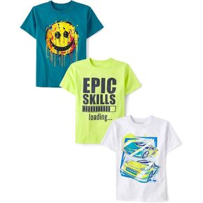 The Children's Place Boys' Vehicle Short Sleeve Graphic T-Shirts,multipacks in Saudi Arabia