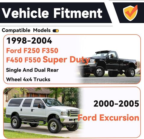 Front Axle Seal & U Joint Kit Compatible with Ford F250 F350 F450 F550 Super Duty Excursion 1998-2005 Replaces# 2002692, 50381, 50491, SPL55-4X, 41784-2 in Kuwait