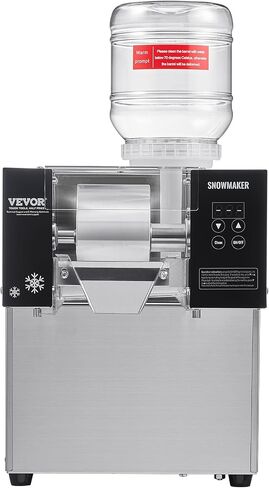 VEVOR Commercial Snowflake Ice Machine, 276LBS/24H Snowflake Ice Maker, Stainless Steel Ice Shaver Machine, Electric Snow Cone Maker, Air Cooling System for Rapid Heat Dissipation, for Bakery, Cafe in Saudi Arabia