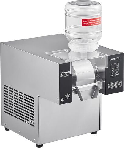 VEVOR Commercial Snowflake Ice Machine, 276LBS/24H Snowflake Ice Maker, Stainless Steel Ice Shaver Machine, Electric Snow Cone Maker, Air Cooling System for Rapid Heat Dissipation, for Bakery, Cafe in Saudi Arabia