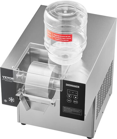 VEVOR Commercial Snowflake Ice Machine, 276LBS/24H Snowflake Ice Maker, Stainless Steel Ice Shaver Machine, Electric Snow Cone Maker, Air Cooling System for Rapid Heat Dissipation, for Bakery, Cafe in Saudi Arabia