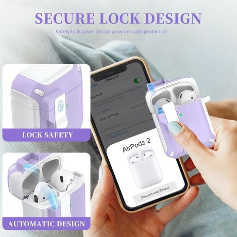 for AirPods 4th Generation Case Cover, Compatible with Magsafe, Magnetic Automatic Lock, Charging Port Dust-Proof & Stand Design with Cleaning Kit for AirPods 4 Case 2024, Black/White in Saudi Arabia