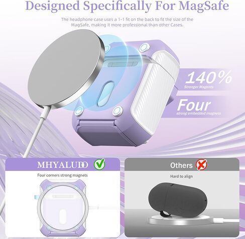 for AirPods 4th Generation Case Cover, Compatible with Magsafe, Magnetic Automatic Lock, Charging Port Dust-Proof & Stand Design with Cleaning Kit for AirPods 4 Case 2024, Black/White in Saudi Arabia